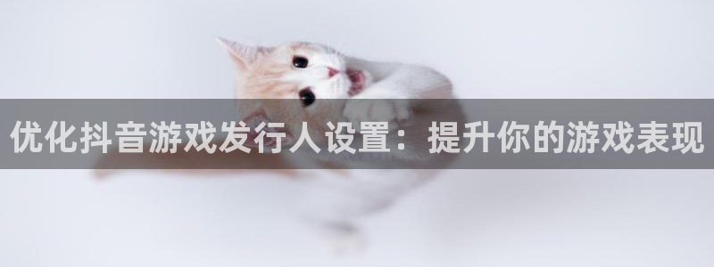 新航娱乐合法吗：优化抖音游戏发行人设置：提升你的游戏表现