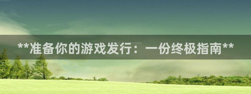 新航娱乐元哥：**准备你的游戏发行：一份终极指南**