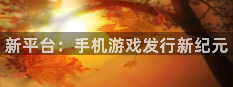 新航娱乐app的最新版本更新内容在哪里：新平台：手机游戏发行新纪元