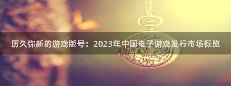 新航娱乐的创始人是谁呀：历久弥新的游戏版号：2023年中国电子游戏发行市场概览